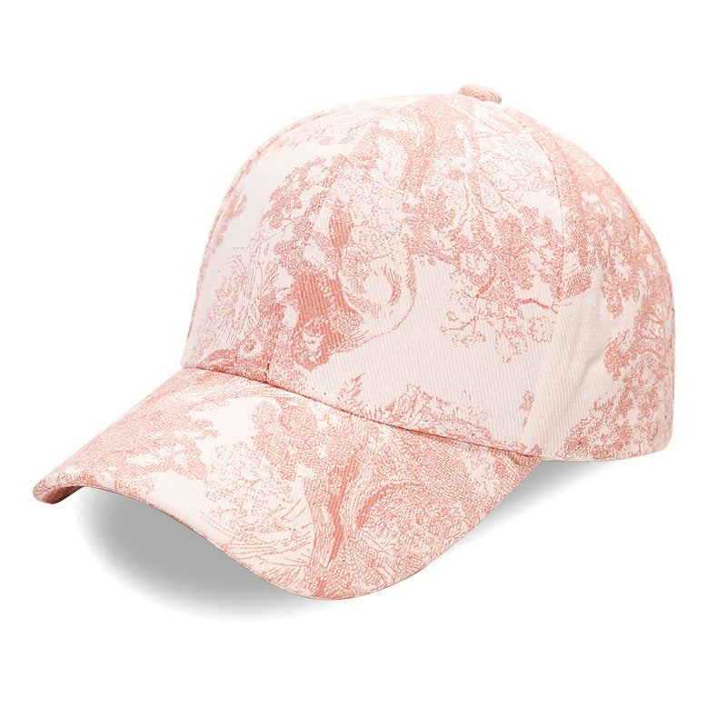 Floral Print Dome Crown Baseball Cap – Unisex One Size