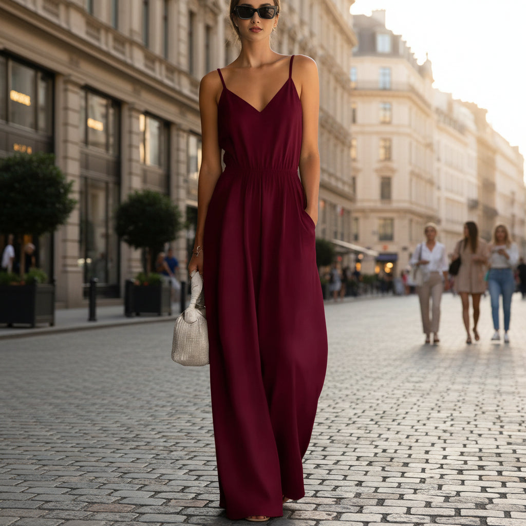 Women's Sleeveless Wide-Leg Jumpsuit – 5 Colors S–3XL