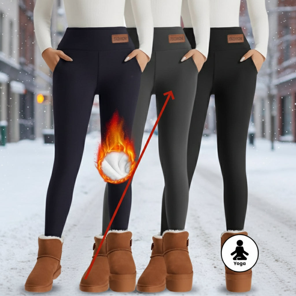 Women’s High-Waist Fleece-Lined Warm Leggings