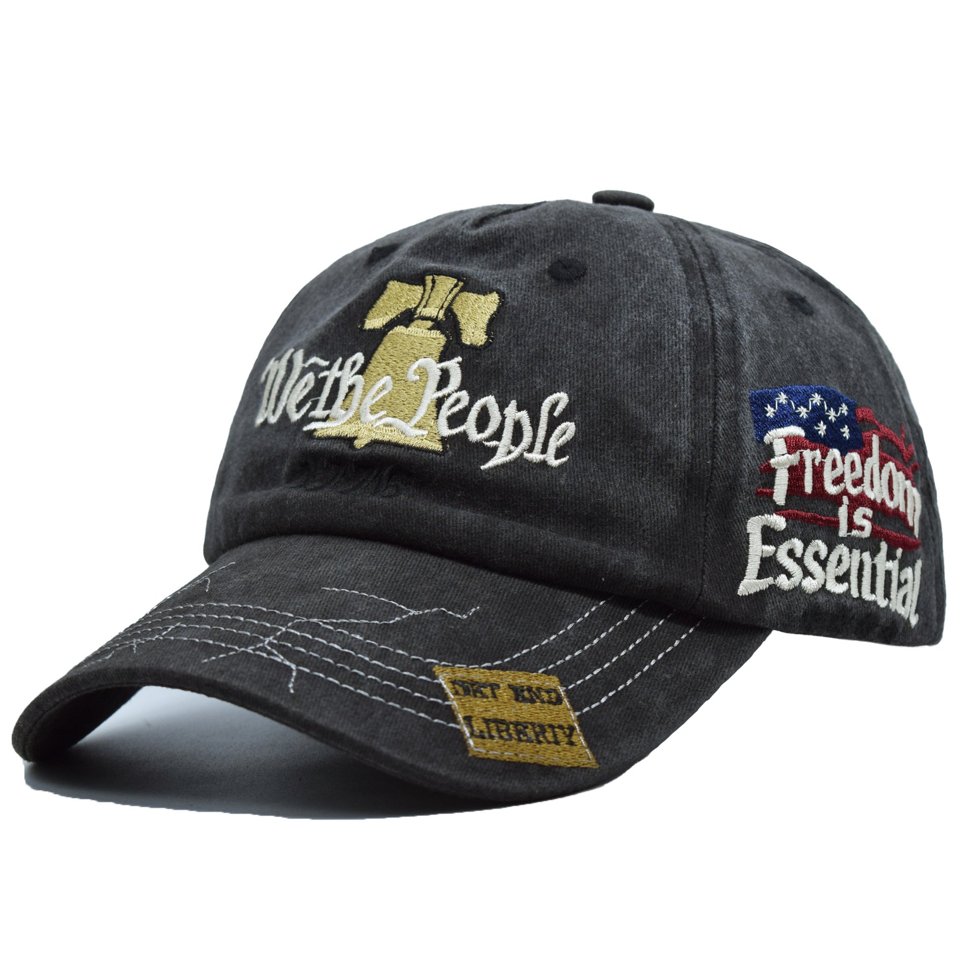 Women's Embroidered Cotton Baseball Cap | Retro Letter Style