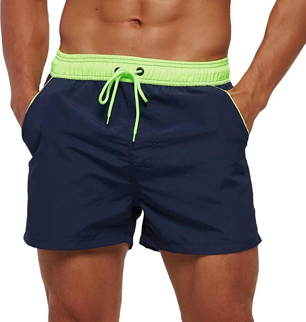 Men's Quick-Dry Swim Shorts with Mesh Lining