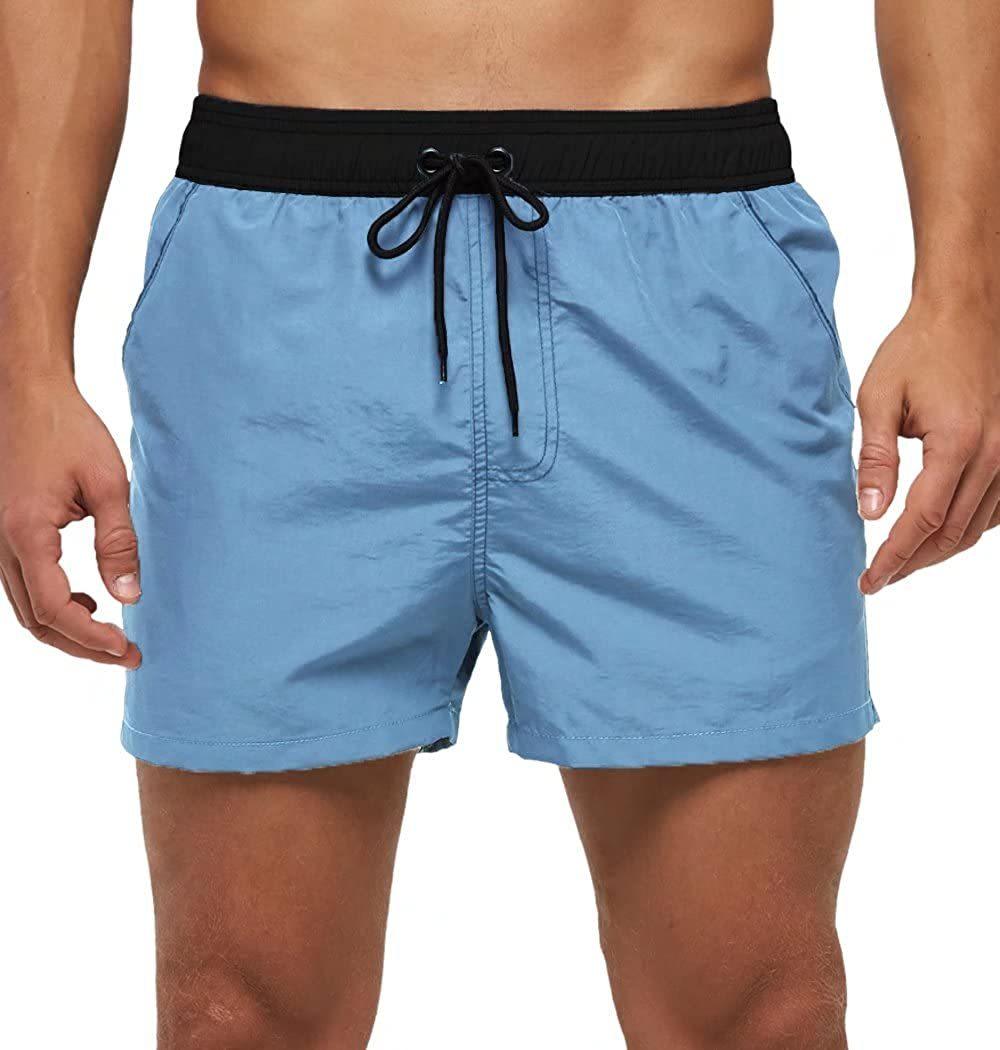 Men's Quick-Dry Swim Shorts with Mesh Lining