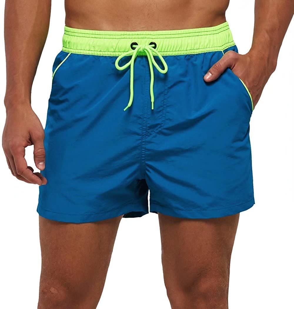Men's Quick-Dry Swim Shorts with Mesh Lining