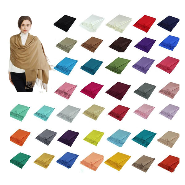 Solid Color Pashmina Scarf Shawls